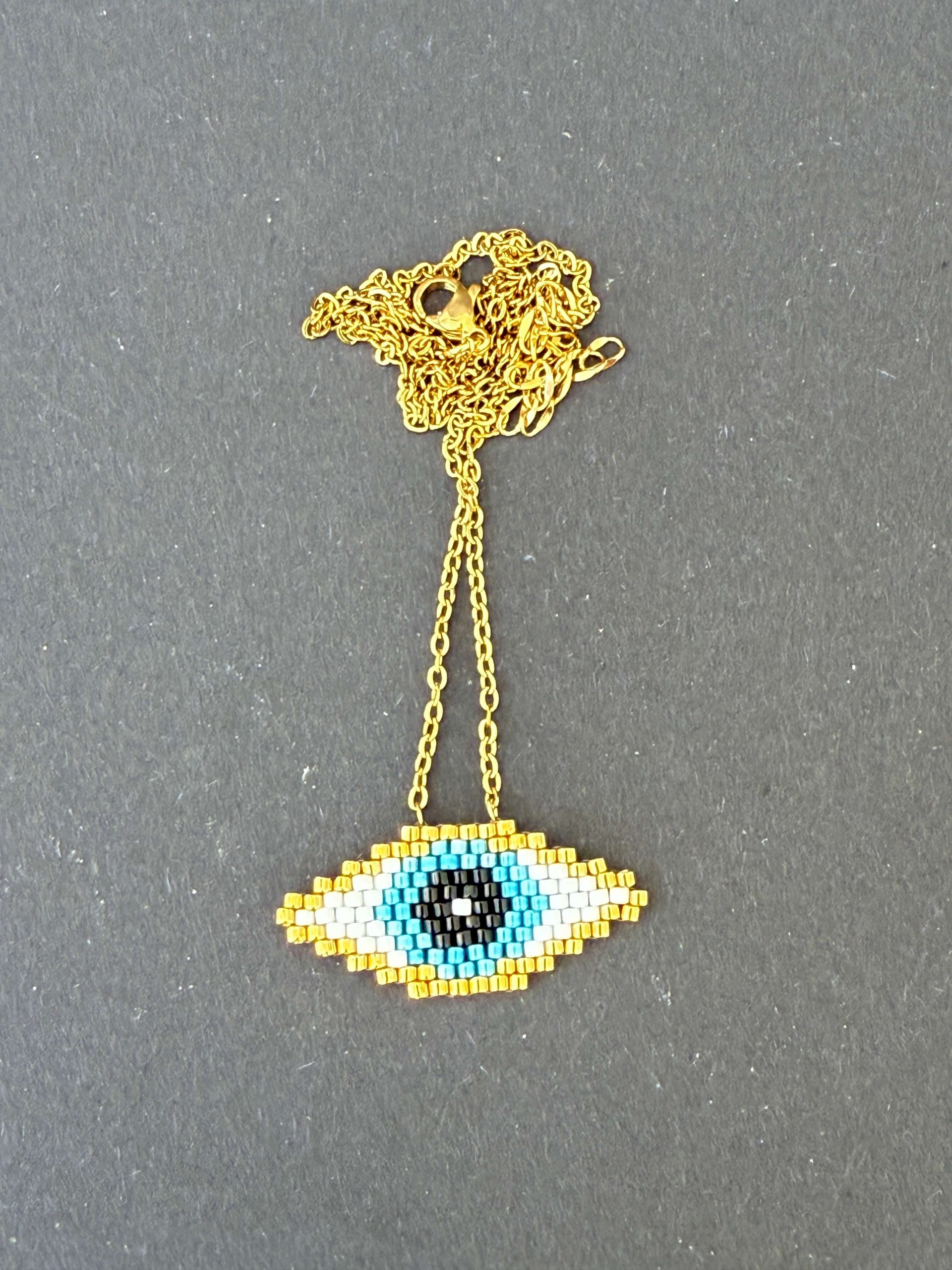 Χειροποίητο Κολιέ Miyuki "Pixel Eye" | Melia Jewelry Κολιέ "Pixel Eye" από Χάντρες Miyuki - Image 1